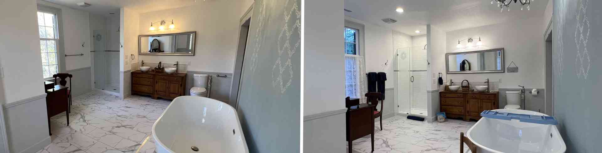 The Sunnyside Sisters Bed and Breakfast / Clarksville VA / Suite No 5 one year ago versus today