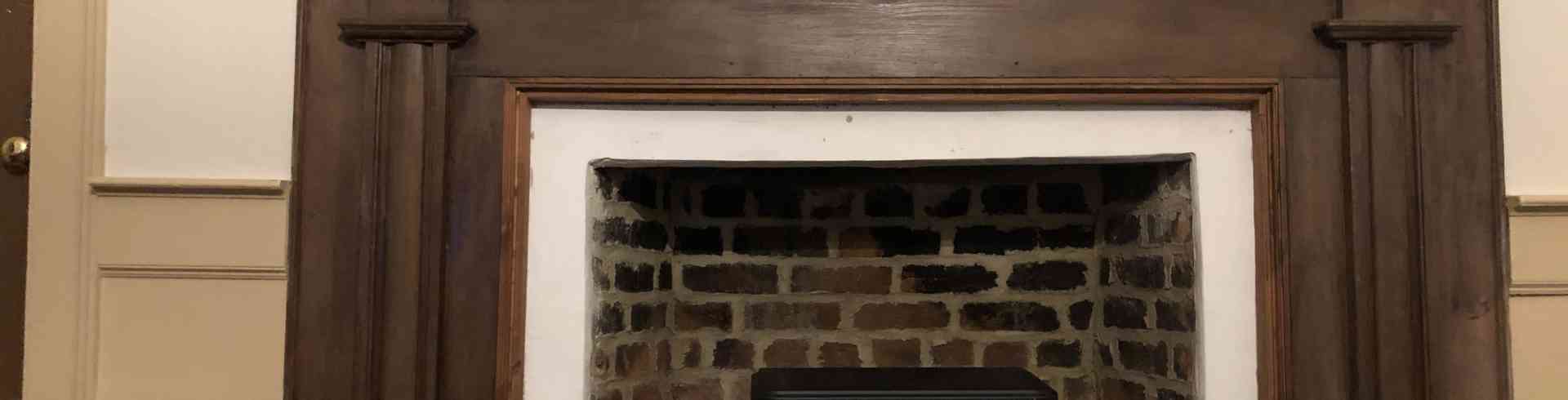 The Sunnyside Sisters Bed and Breakfast / Clarksville VA / Old fire place, beautiful  woodwork