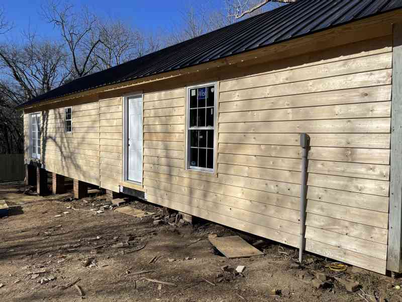 Lumber finally arrived (the first part) and now the crew has put on the siding as far as the lumber was sufficient. Because due to who knows what, lumber is the…