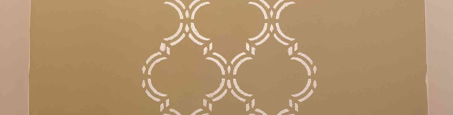 The Sunnyside Sisters Bed and Breakfast / Clarksville VA / Stencil on accent wall