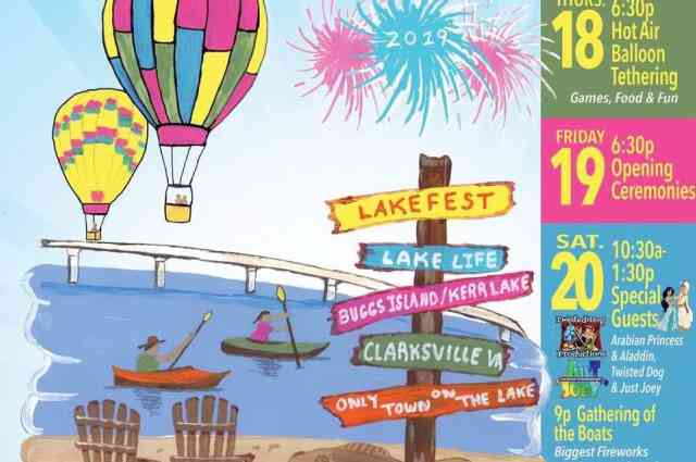 The Sunnyside Sisters Bed and Breakfast / Clarksville VA / Lakefest Poster 2019
