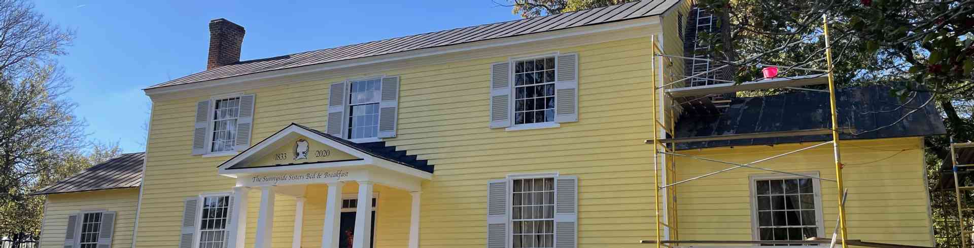 The Sunnyside Sisters Bed and Breakfast / Clarksville VA / Front Sunnyside yellow now!!!