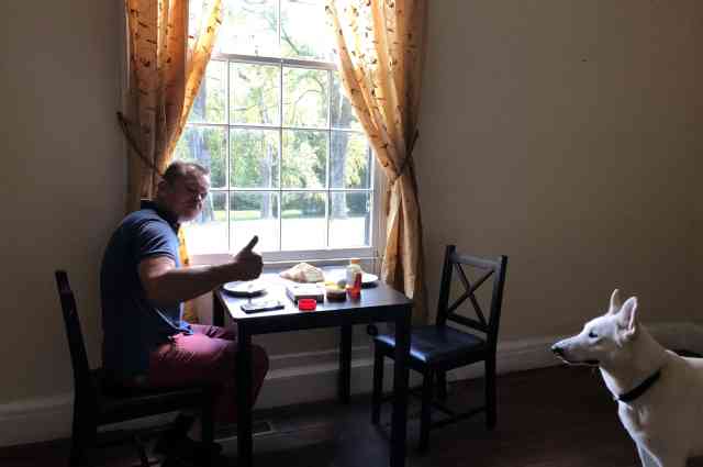 The Sunnyside Sisters Bed and Breakfast / Clarksville VA / The table next to the window