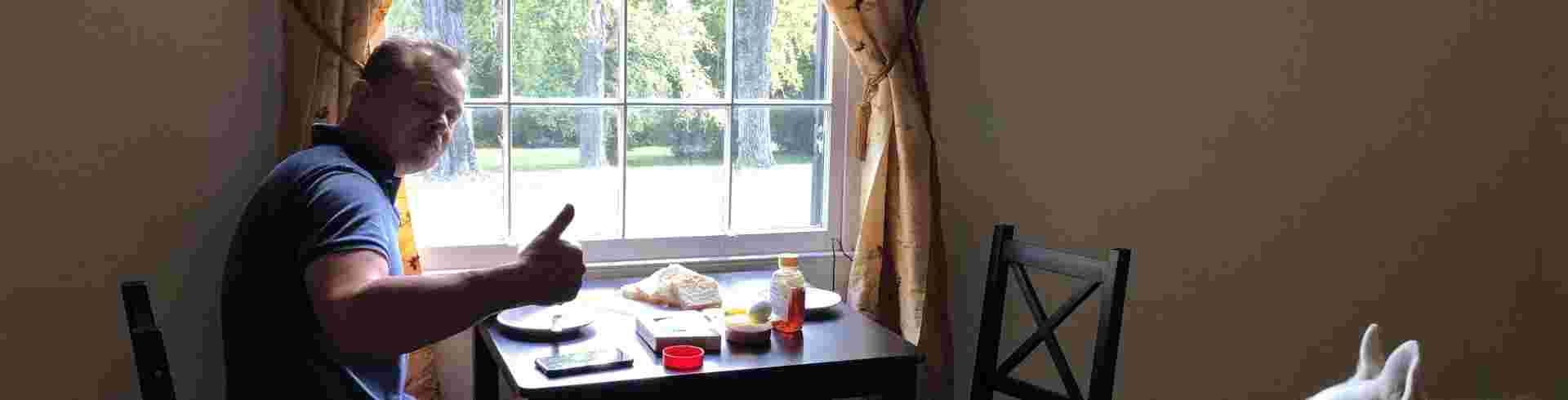 The Sunnyside Sisters Bed and Breakfast / Clarksville VA / The table next to the window