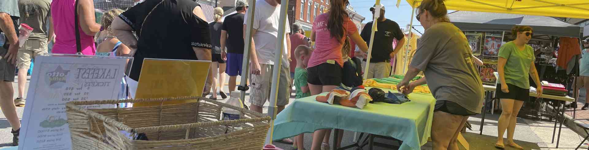 The Sunnyside Sisters Bed and Breakfast / Clarksville VA / Selling Lake Fest t-shirts went like crazy