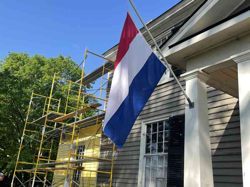 Each year we remember our dead of WWII and in other wars and peacekeeping missions on May 4th. We hang our flag half mast all day. And so we did yesterday. We…