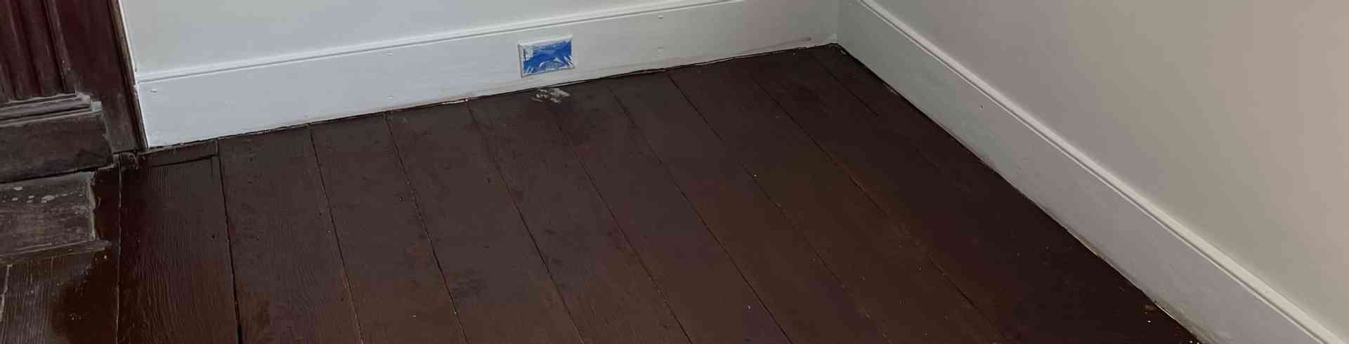 The Sunnyside Sisters Bed and Breakfast / Clarksville VA / Upstairs bedroom being stained