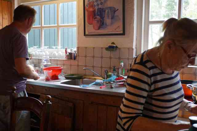 The Sunnyside Sisters Bed and Breakfast / Clarksville VA / Jaap & mam in kitchen
