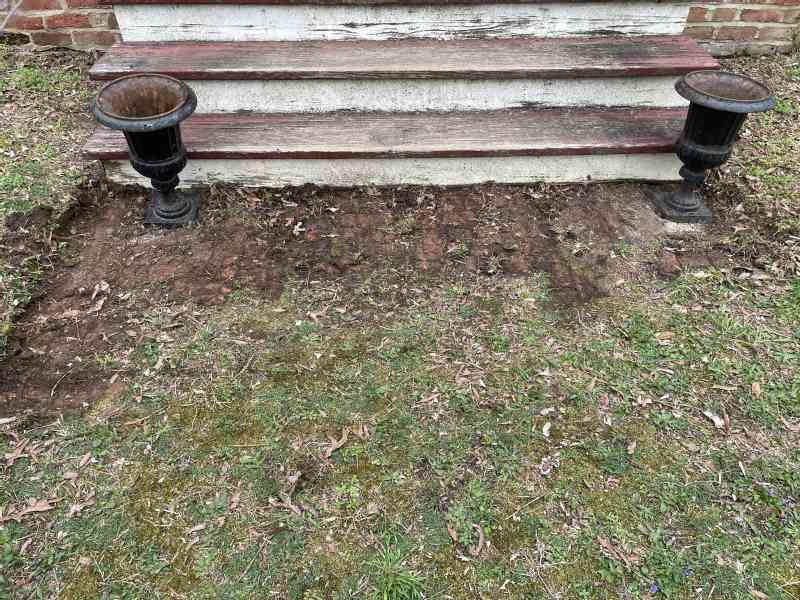 And yet a little bit more history. When Mrs Carrington, the old Mrs Carrington that is, asked her husband for a brick path he said no because money was tight…