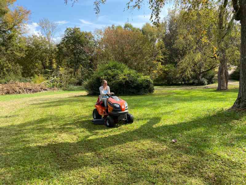 YES i did it. Two weeks ago for the first time in my life I sat on a riding lawnmower and it took me four hours to finish. It was pretty tough because A it was a…