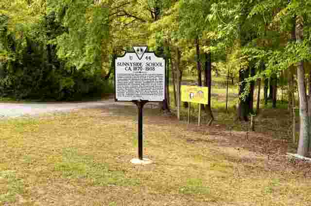 The Sunnyside Sisters Bed and Breakfast / Clarksville VA / Historical Highway Marker Sunnyside School revealwd 