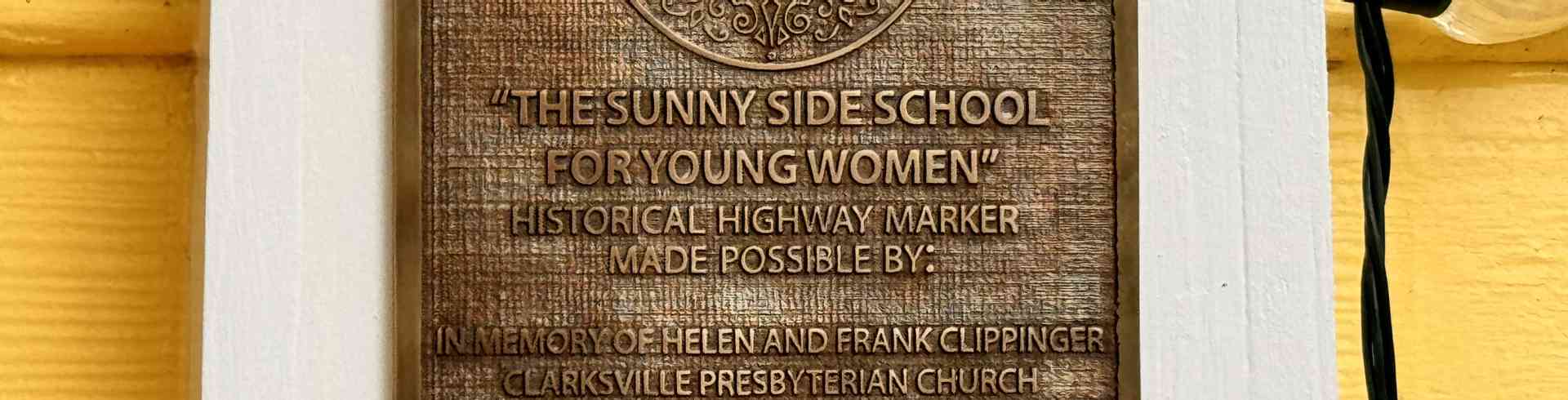 The Sunnyside Sisters Bed and Breakfast / Clarksville VA / Bronze plaque