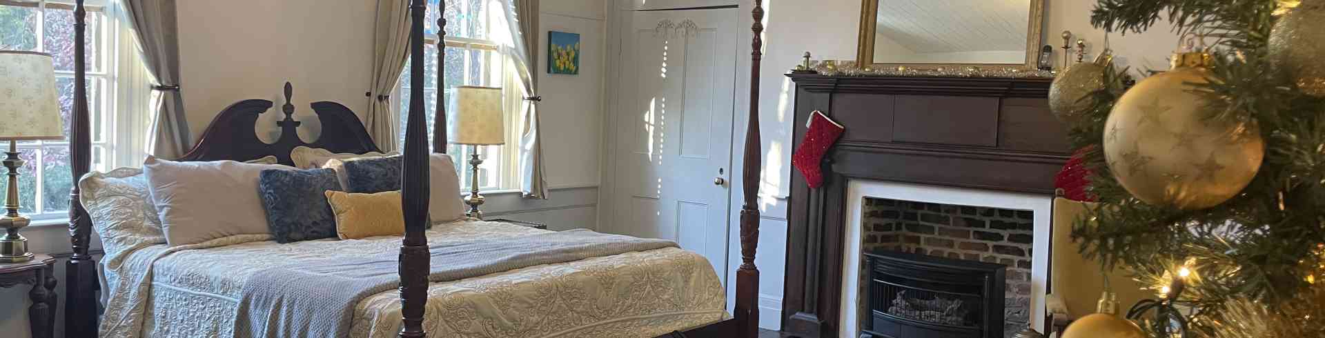 The Sunnyside Sisters Bed and Breakfast / Clarksville VA / And the Miss Agnes Suite; also ready to get into the Christmas Spirit