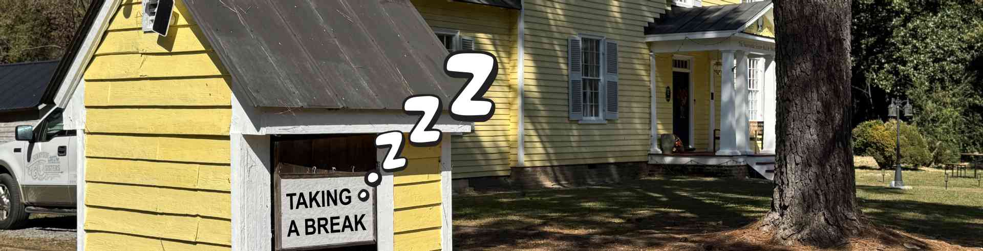 The Sunnyside Sisters Bed and Breakfast / Clarksville VA / Taking a break, ZZZzzzzz