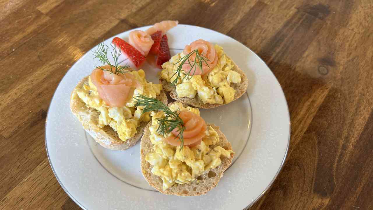 The Sunnyside Sisters Bed and Breakfast / Clarksville VA / Breakfast / Home made egg salad