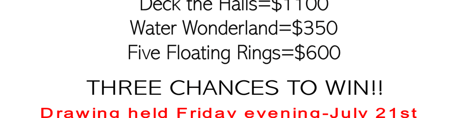 The Sunnyside Sisters Bed and Breakfast / Clarksville VA / Raffle prices Lake Fest Clarksville VA 2023