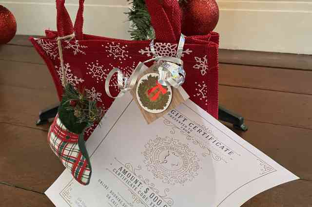 The Sunnyside Sisters Bed and Breakfast / Clarksville VA / Chistmas gift certificate