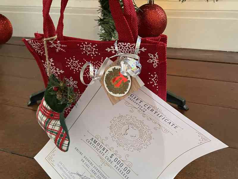 A Chistmas gift certificate to a B&B is a wonderful present for someone because it is the giving of an experience. In the long run, people remember the moments…