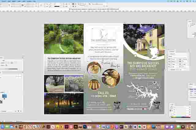 The Sunnyside Sisters Bed and Breakfast / Clarksville VA / Sunnyside Tri-fold Brochure - Indesign